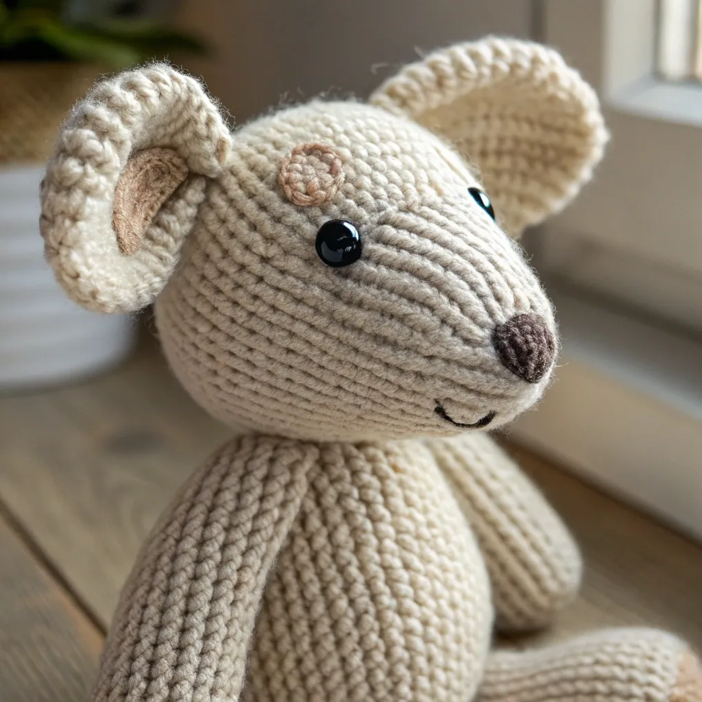 Knitted animal toy